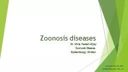 Zoonosis diseases Dr.  Silvia