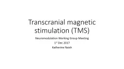 Transcranial magnetic stimulation (TMS)