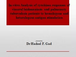 In-vitro Analysis of cytokines responses of visceral leishmaniasis and pulmonary tuberculosis