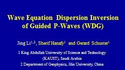 Wave Equation Dispersion Inversion of Guided P-Waves (WDG)