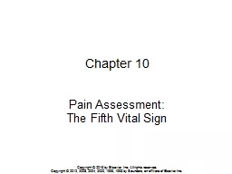 Chapter 10 Pain Assessment: