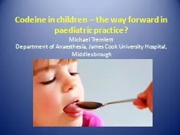 Codeine in children –