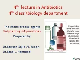 4 th   lecture in Antibiotics