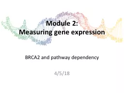 Module 2:  Measuring gene expression