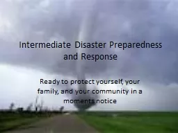 Intermediate Disaster Preparedness and Response