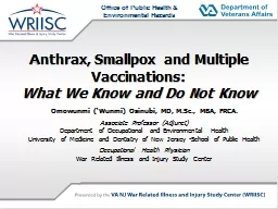 PPT-Anthrax, Smallpox and Multiple Vaccinations: