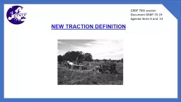 NEW TRACTION DEFINITION GRBP 70th session