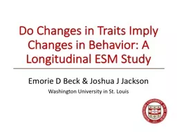Do Changes in Traits Imply Changes in Behavior: A Longitudinal ESM Study