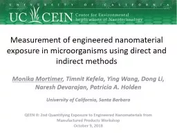 Measurement of engineered nanomaterial exposure in microorganisms using direct and indirect methods