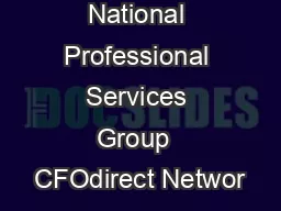 National Professional Services Group  CFOdirect Networ