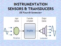 INSTRUMENTATION SENSORS & TRANSDUCERS