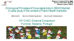 14 th  CIAO !  Doctoral  Consortium