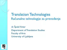 Translation Technologies