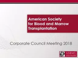 PPT-American Society for Blood and Marrow Transplantation