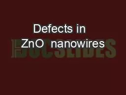 Defects in  ZnO  nanowires