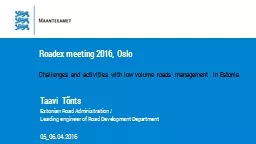 PPT-Roadex meeting 2016, Oslo