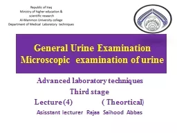 General Urine Examination