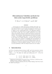 Discontinuous Galerkin methods for rstorder hyperbolic