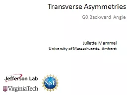 Transverse Asymmetries G0 Backward Angle