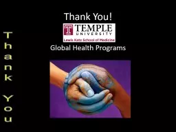 Thank You! Global Health Programs