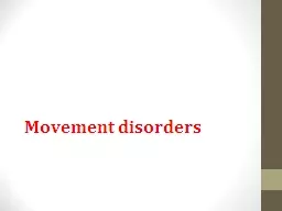 Movement disorders Parkinson disease