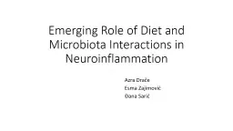 Emerging Role of Diet and