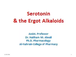 Serotonin & the Ergot Alkaloids