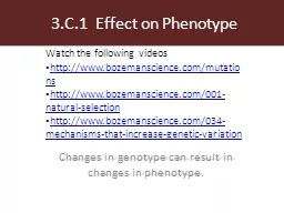 3.C.1  Effect on Phenotype