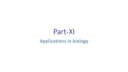 Part-XI Applications in biology