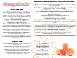 Grapefruit GENERAL  INFO
