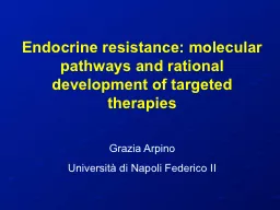 Endocrine  resistance: molecular pathways and rational development of targeted therapies