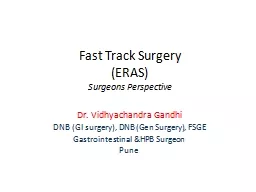 Fast Track Surgery (ERAS)