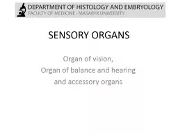 SENSORY ORGANS Organ  of
