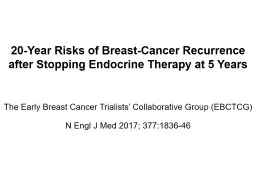 20-Year Risks of Breast-Cancer Recurrence