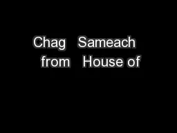 PPT-Chag Sameach from House of