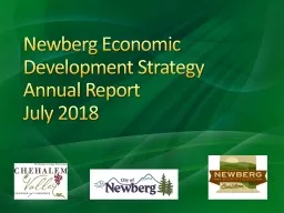 Newberg Economic Development Strategy Annual Report