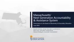 Massachusetts’  Next-Generation Accountability & Assistance System