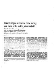 Discouraged workers  how strong are their links to the