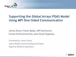 PPT-Supporting the Global Arrays PGAS Model Using MPI One-Sided Communication