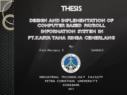 THESIS DESIGN AND IMPLEMENTATION