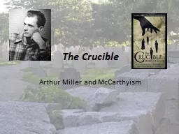 The Crucible Arthur Miller and McCarthyism