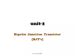 unit-2 Bipolar Junction Transistor