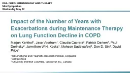 Impact of the Number of Years with Exacerbations during Maintenance Therapy on Lung Function Declin