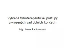 Vybrané f yzioterapeutické