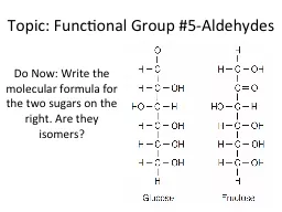 Topic: Functional Group #5-Aldehydes