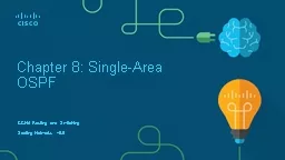 Chapter 8: Single-Area OSPF