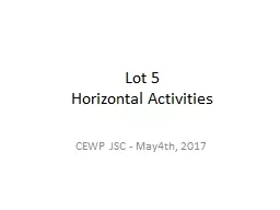 Lot 5 Horizontal  Activities