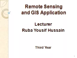 Remote Sensing  and GIS Application