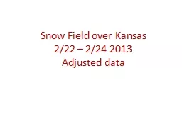 Snow Field over Kansas 2/22 – 2/24 2013