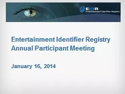 Entertainment Identifier Registry